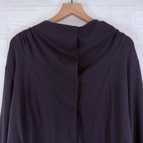 Eileen Fisher High Collar Jacket Size 2X Black Organic Cotton Classic Mature NWT - Picture 5 of 16